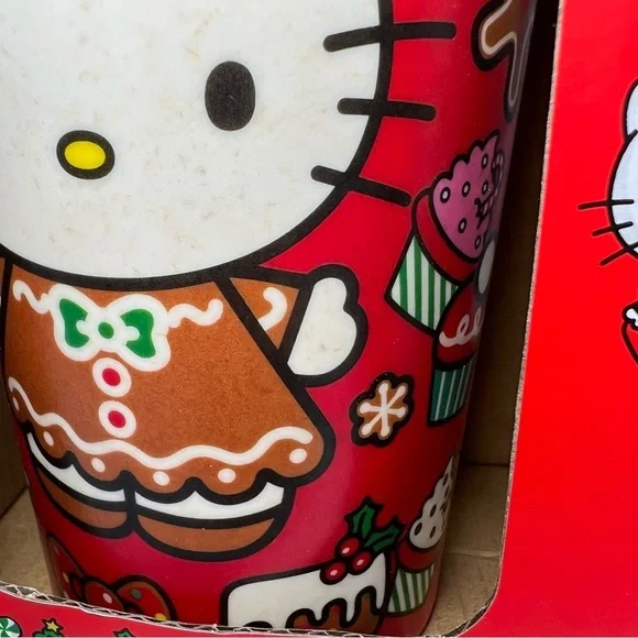 Christmas Sanrio Hello Kitty Double Sided Gingerbread House Bamboo Tumbler/Cups - Picture 12 of 12